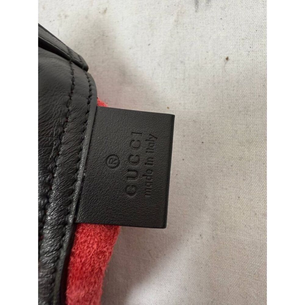 Gucci Web Logo Printed Drawstring Backpack In Red… - image 2